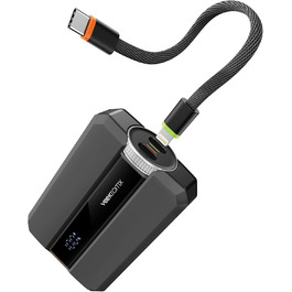 Вт PD, два порти USB-C, сумісний з iPhone/Samsung/MacBook (сірий), 10000mAh, 30