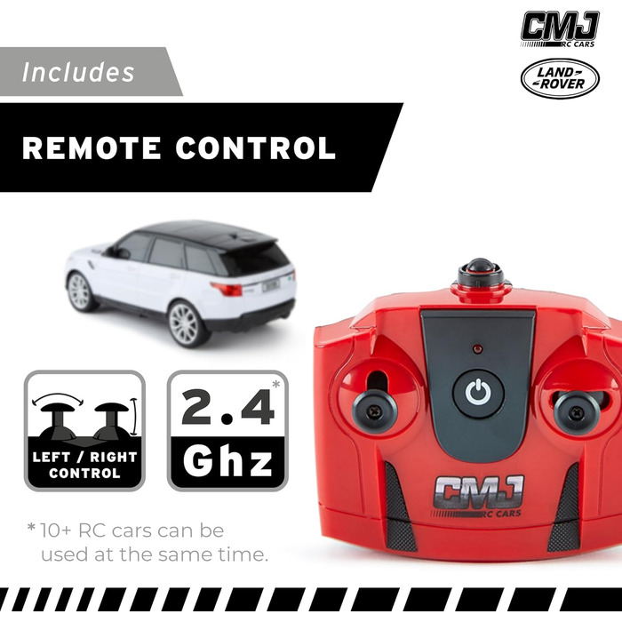 Радіокерований автомобіль CMJ Range Rover Sport 1:18, білий, 2.4 GHz, з робочими фарами, офіційна ліцензія