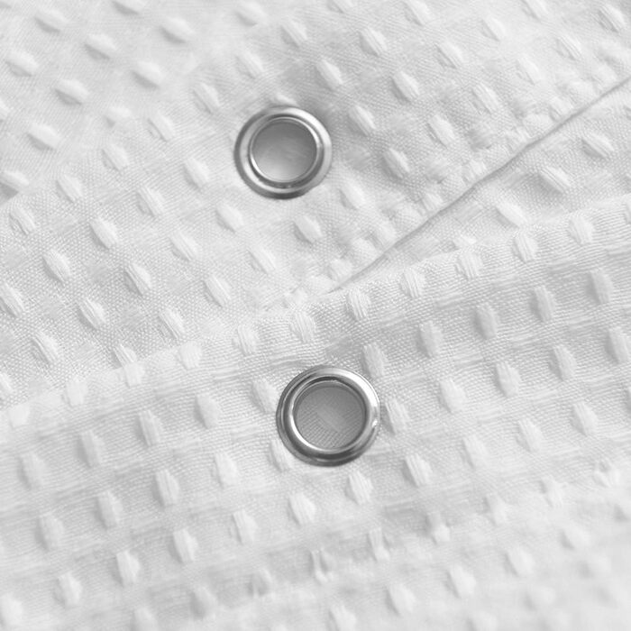 Завіса для душу Barossa Design Extra Langer, 203 см, Вучковий малюнок, бавовняна суміш, готельний стиль, важка тканина, для прання, 183 x 203 см (Білий/Розкішний сад)