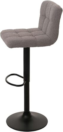 Набір з 2 барних стільців Mendler HWC-G87, регульовані по висоті, обертаються, тканина Boucle, сірий, FSC®