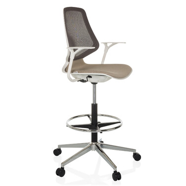 Офісне крісло / Барний стілець TOP WORK STYLE, тканина бежевого кольору, hjh OFFICE