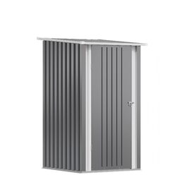 Сарай для інструментів Devoko Metall Gerätehaus 96x98x160 см, сталевий, з похилим дахом, сірий. З рукавичками, замикається.