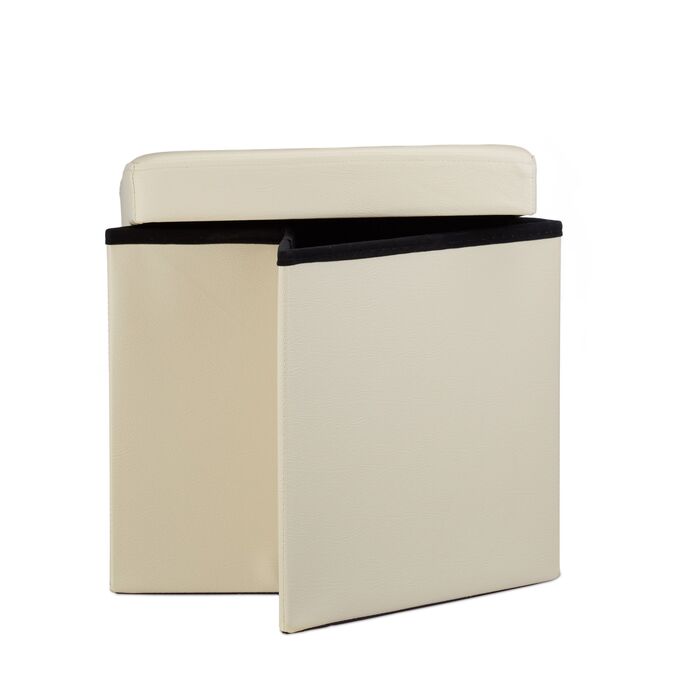 Relaxdays Складний табурет з штучної шкіри