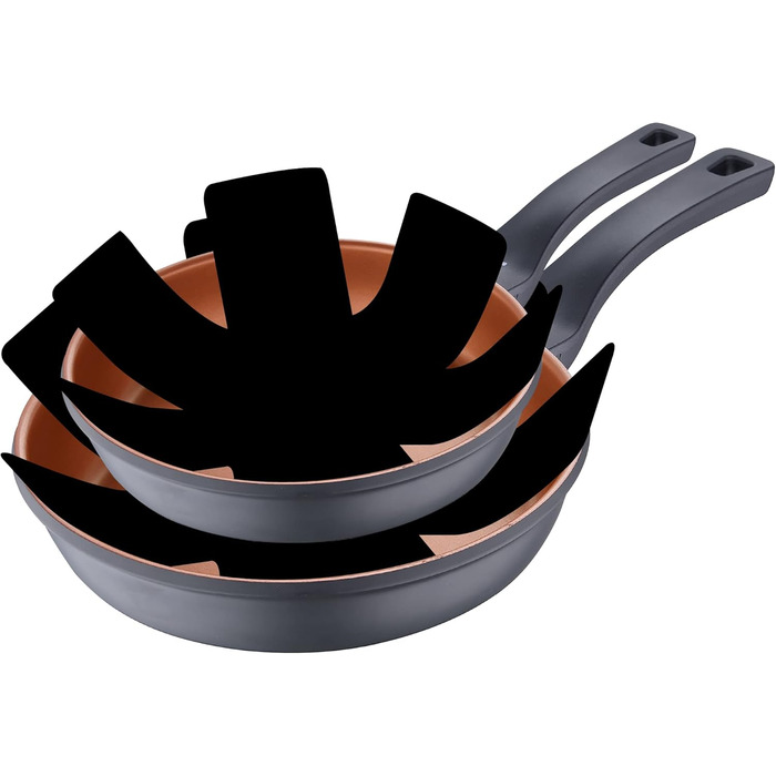 Набір сковорідок San Ignacio Bronze 2 шт. 20/28 см з антипригарним покриттям | Алюміній, Soft-Touch ручка