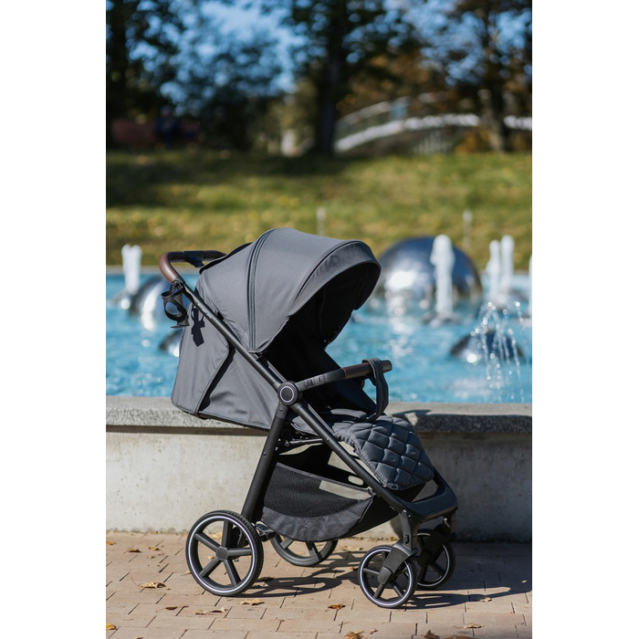Дитячий прогулянковий візок 4BABY Stinger, графітовий, 10 кг, з регульованим сидінням