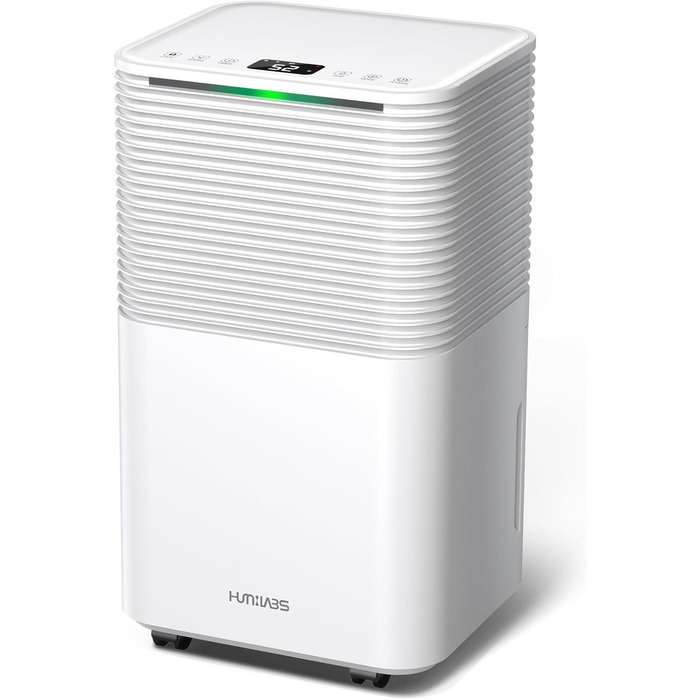 Електричний осушувач повітря 12л/день, сенсорне управління, дисплей, таймер, для дому, ванної кімнати, підвалу, білий