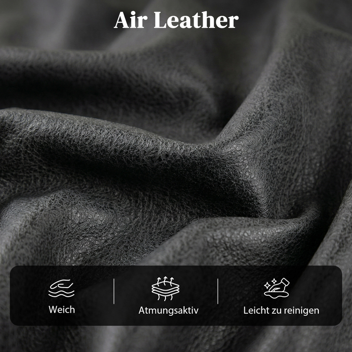 Крісло-реклайнер для літніх людей з підйомним механізмом, електричне крісло з штучної шкіри з подвійним мотором, з амортизованими подушками, чорного кольору.