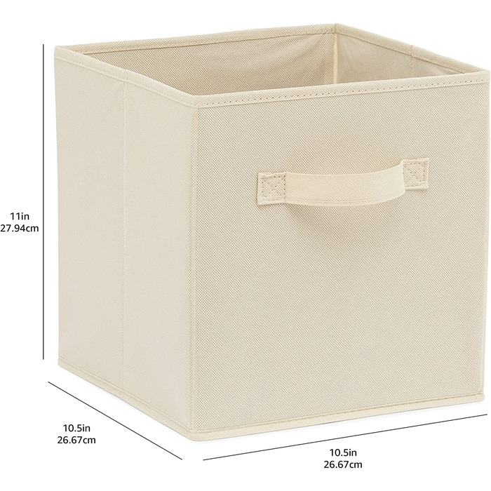 Складний ящик для зберігання у формі куба, 6 шт., бежевий
