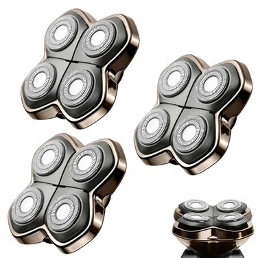 Запасні леза для електричної бритви Skull Shaver Carver PRO (4 шт.) — преміум гіпоалергенні змінні головки для гоління голови, чоловічі та жіночі