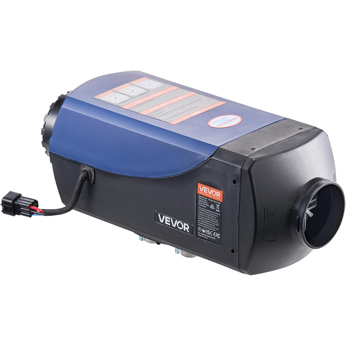Дизельний опалювач повітря VEVOR 12/24V 2kW з LCD-дисплеєм та пультом керування для авто, фургонів, автобусів