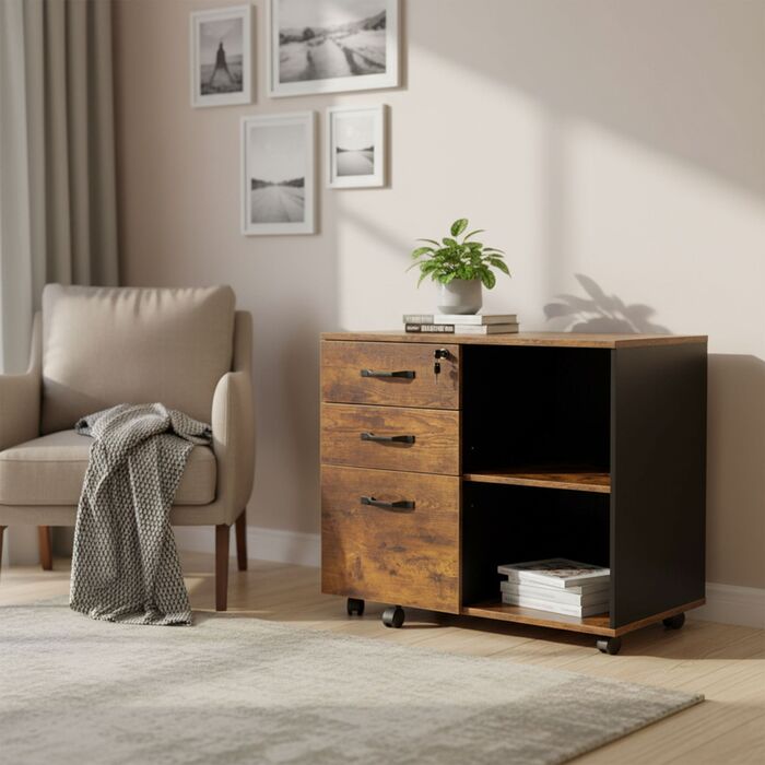 Роликовий контейнер Relaxdays з шухлядами та полицями