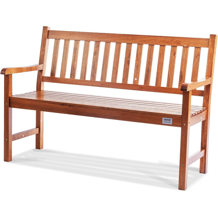 Металева лавка VEVOR для саду, тераси, парку – міцна, на 3 особи, з підлокітниками та спинкою, 127 см, вінтажний дизайн