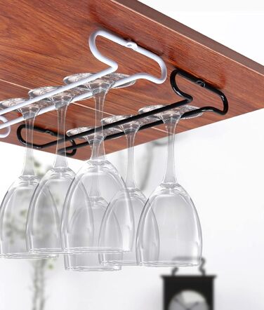 Набір підставок для келихів GeLive, 2 шт., чорний: органайзер для кухні та бару