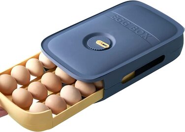 Коробка для зберігання яєць Beowanzk на 21 шт 32х21х7,8 см синя