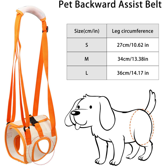 Переноска для собак зі слабкими задніми лапами (розмір S)