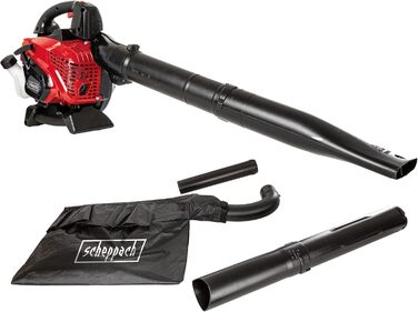 Бензопилосос-лістозбирач Scheppach LBH3500P 4в1: потужний, з Easy Start, 25,4 см³, 1,2 к.с., 295 км/год, 790 м³/год, 50л мішок, насадка для збору та видування