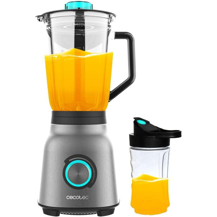 Cecotec Standmixer Power Black Titanium 2500MAX Go: 2500 Вт, титанове покриття, 1,8 л, 5 швидкостей + пляшка