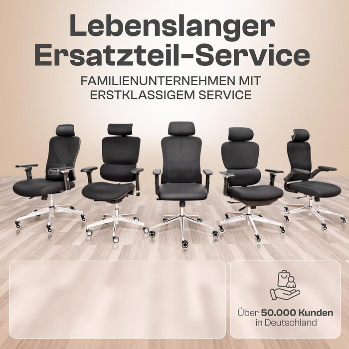 Ергономічне крісло Galahad - офісне, ігрове, поворотне | Макс. 150 кг | Чорний