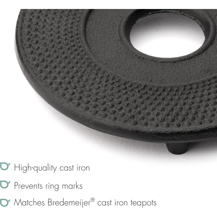 Підставка під гаряче з чавуну Bredemeijer Jang, чорна, діаметр 13 см