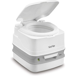 Портативна туалет Thetford Qube, біло-сіра, 330 x 383 x 427 мм (Porta Potti 335, Single)