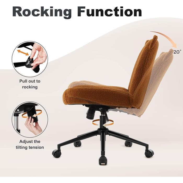 Офісний стілець IWMH без підлокітників, регульована висота, поворотний, на колесах, з тканинним сидінням, ергономічний, крісло для читання з широким сидінням для посадки в положенні