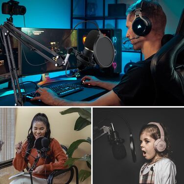 Набір мікшера RUBEHOOW з звуковою картою, DJ контролером та мікрофоном BM800 для живих виступів, запису, ПК та караоке, стрімінгу