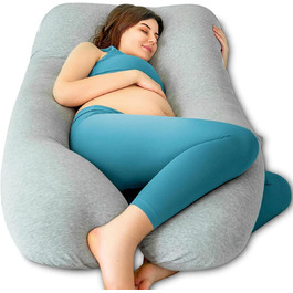 Подушка для вагітних QUEEN ROSE XXL 150х80 см сіра