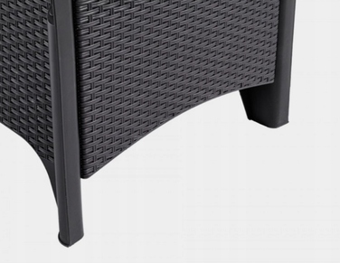 Комплект садових меблів 3в1: столик та 2 крісла з ротанга для тераси та саду, сучасний стиль