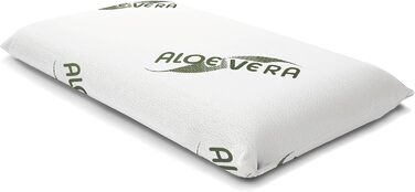 Ортопедична подушка для шиї Siebenschläfer - подушка з віско-гелевої піни (Memory Foam) з чохлом з алое вера - розмір 70x42 см, висота 15 см