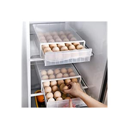 Тримач для яєць з решітчастим ящиком FiiMan 30 для холодильника, коробка для зберігання свіжих побутових яєць без бісфенолу А, одношарове куряче яйце St