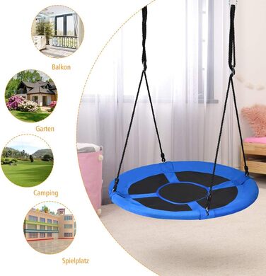 Шоукель DREAMADE для саду: регульована висота, діаметр 100 см, до 150 кг, для дітей та дорослих (блакитний)