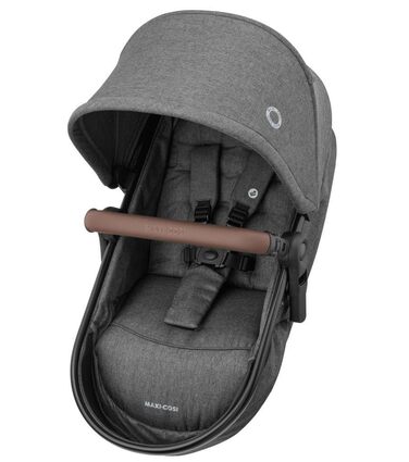 Дитяча коляска 3 в 1 Maxi-Cosi Zelia S Trio, сіра, 0-4 роки, до 22 кг, компактна, складна, з автокріслом CabrioFix i-Size, комплект з аксесуарами та пеленальною сумкою