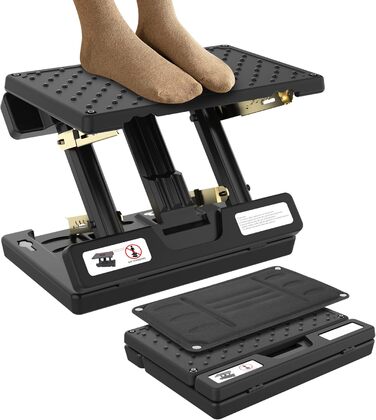 Підніжка під стіл для офісу та дому: регульована, з масажером та м'яким покриттям, складна, ергономічна | Vhelyom