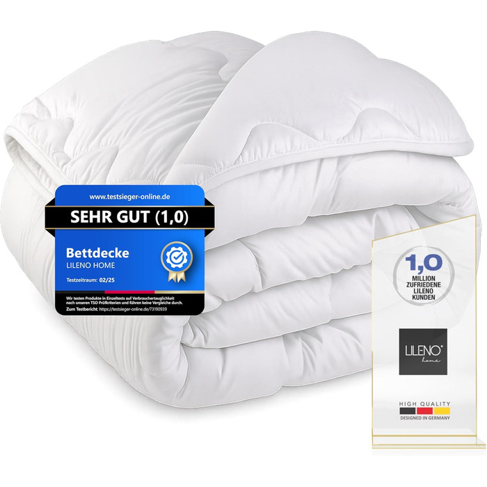 Чорнобиле ковдра LILENO HOME 4-сезонів 135x200 см [1 шт] - ковдра на всі сезони для комфортного сну - літня/зимова ковдра 135x200 см, витримує прасування до 95°C - 1 шт.