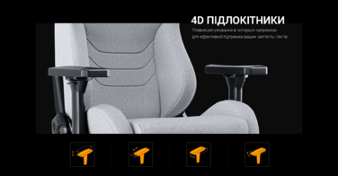 Крісло ігрове Anda Seat Kaiser Frontier XL Dark Gray Fabric