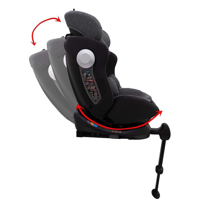 Дитяче автокрісло PETEX I-SIZE Lukas 1241 з ISOFIX 44441218 (сірий, антрацит)