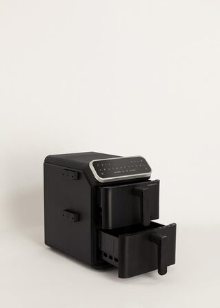 Фритюрниця без олії з пароваркою, 4.2л, 6 програм, скло, 1300W (11.2л Dual Stack, чорний)