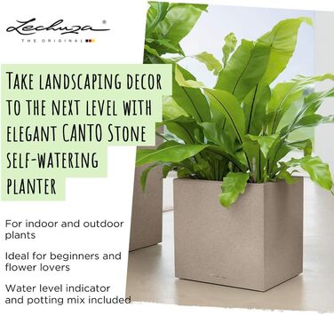 Горщик LECHUZA CUBE Color Triple Sandbraun (40x14x13,5 см)