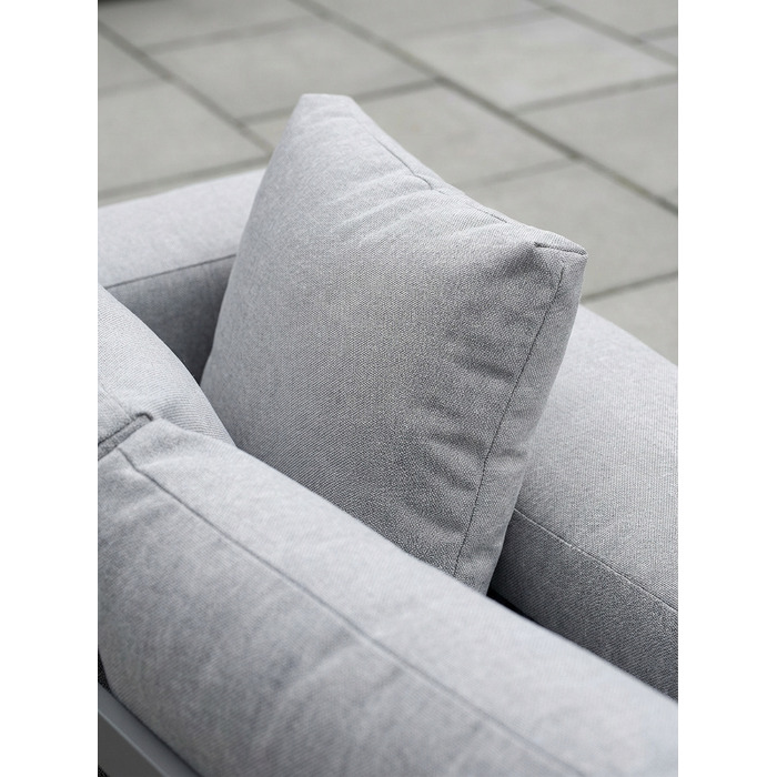 Комплект садових меблів зі сталі, сірий, 5 предметів