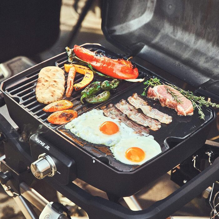 Rollwagen для газового гриля Wayne від BURNHARD®: міцна сталева рама, пластикові столики