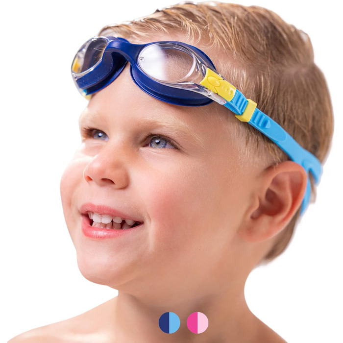 Дитячі окуляри для плавання Limmys - 12 - Регульовані, проти запотівання, захист від ультрафіолету (сині)