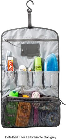 Туалетна сумка Tatonka Travelcare Cosmetics Bag з відділеннями і дзеркалом синя