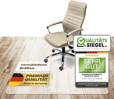 Захисна килимок для офісного крісла Kaiser plastic® | 115 x 135 см | для захисту твердих підлог