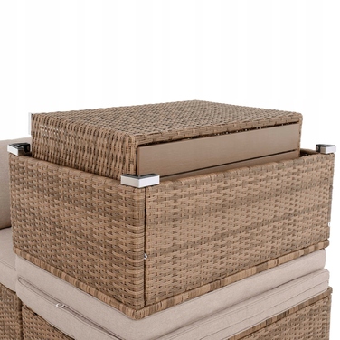 Комплект садових меблів di Volio Alzano DV-076GF, техноротанг, бежевий, 5 предметів