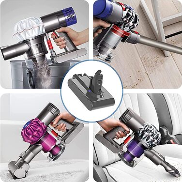 Змінна батарея V6 для пилососа Dyson V6/DC58-DC74/SV03-SV09 (включаючи 2 фільтри, 2 гвинти, захисний ковпачок)