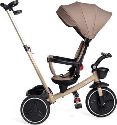 Триколісний велосипед Chicco 4-в-1 бежевий: від 6 місяців до 4 років, знімний капюшон, EVA колеса, телескопічна ручка