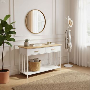 Консольний столик Relaxdays з двома висувними ящиками