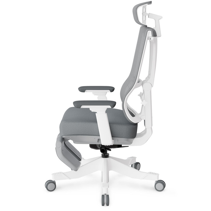 Крісло Mealux S6 Air Fabric Grey White (арт. HF-S6 F/GW)