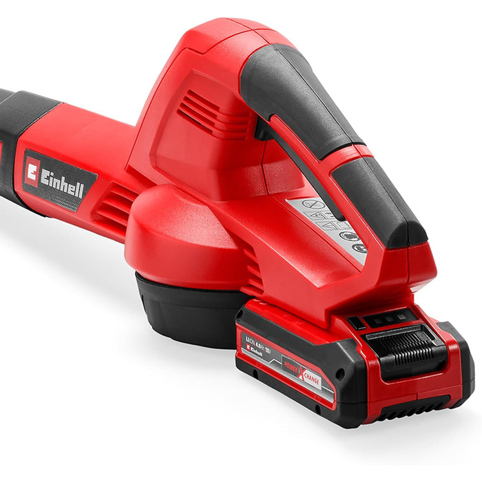 Einhell GC-CL 18/1 Li E-Solo – Акумуляторний повітродув (Power X-Change, 18 В, до 210 км/год, 2 насадки, регулювання швидкості, без акумулятора та зарядного пристрою)