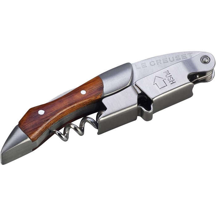 Ніж Le Creuset для відкривання пляшок з пробкою, дерево/нержавіюча сталь, сріблястий, WT110W